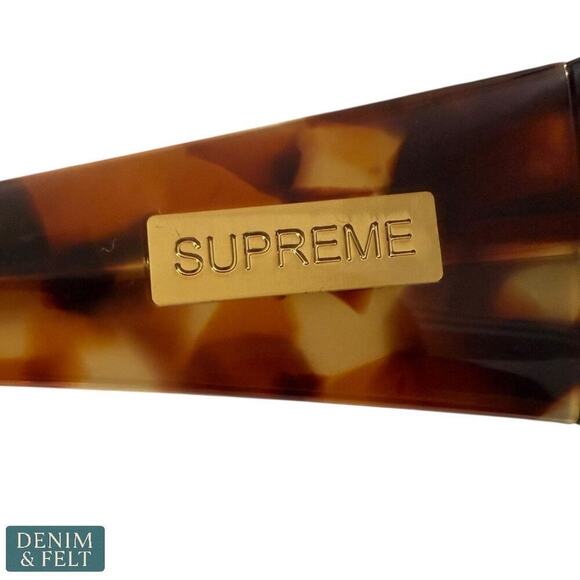 Supreme Cleo Tortoise Sunglasses SS24 Handmade Acetate w/ Case & Cloth - NEW/NIB - Picture 9 of 16